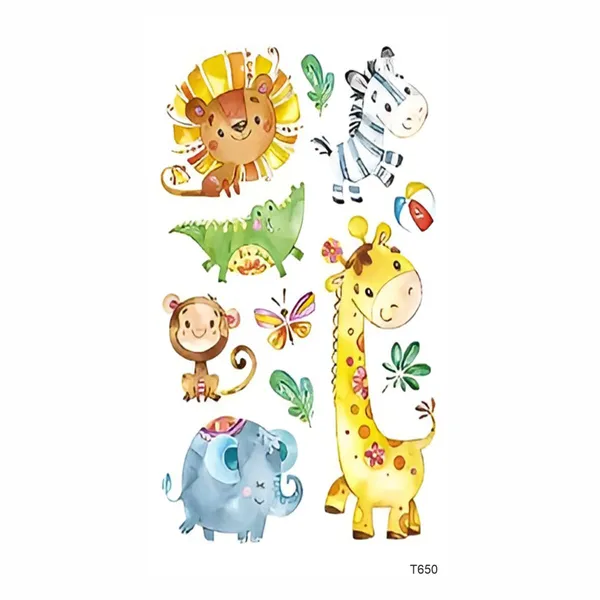 Animals_Cute_Toons_Temporary_Tattoo_pack_of_2