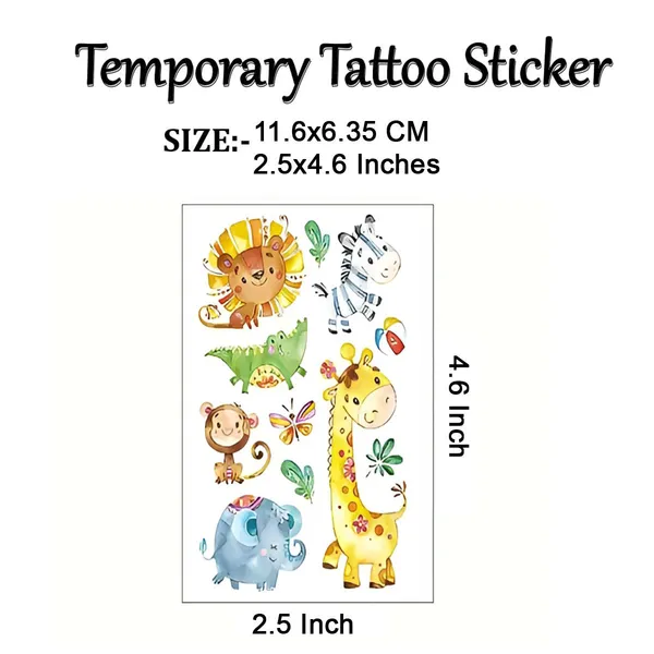 Animals_Cute_Toons_Temporary_Tattoo_pack_of_2