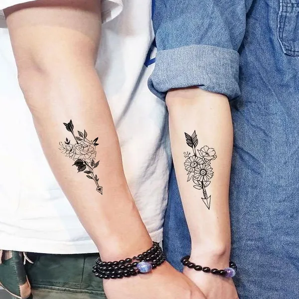 Arrow_With_Flowers_Temporary_Tattoo_pack_of_2