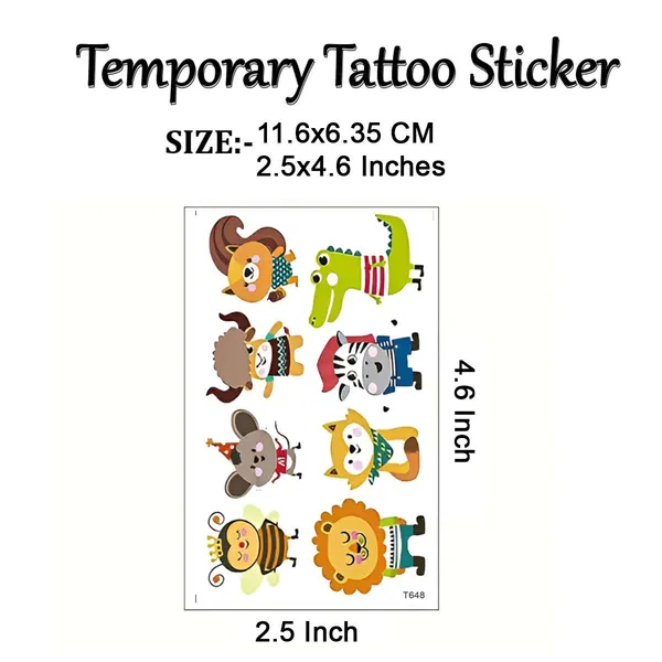 Art_Animals_Kid_Temporary_Tattoo_pack_of_2