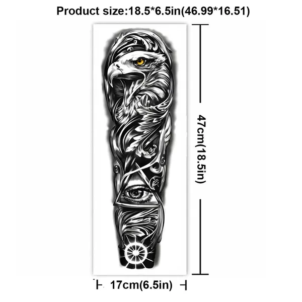 Tatmods_Eye_Eagle_Trible_Black_Deep_Temporary_Tattoos_Sleeve_For_Kid,_Full_Arm_Large_Realistic_Fake_Sleeve_Tattoo_Stickers_For_Women_Kids_Watercolor__Boys_Girls_Leg_Body_Art