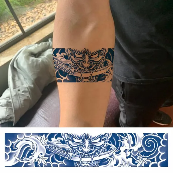 Blue_Skin_Safe_Tattoo_Film_Premium_Sticker_Decal_For_Men_And_Women_Pack_Of_1