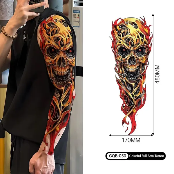 Multicolor_Skin_Safe_Tattoo_Film_Premium_Sticker_Decal_For_Adults_Pack_Of_1