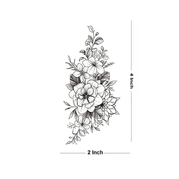 Black_Flower_Design_Waterproof_Temporary_Body_Tattoo_pack_of_2