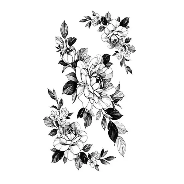 Black_Flower_Leaf_Tattoo_Waterproof_Temporary_Body_Tattoo_pack_of_2