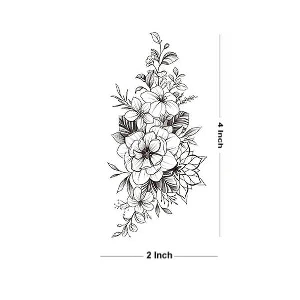 Black_Flowers_With_Leaf_Tattoo_Waterproof_Temporary_Body_Tattoo_pack_of_2