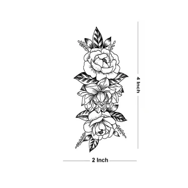 Black_Leaf_With_Rose_Waterproof_Temporary_Body_Tattoo_pack_of_2_