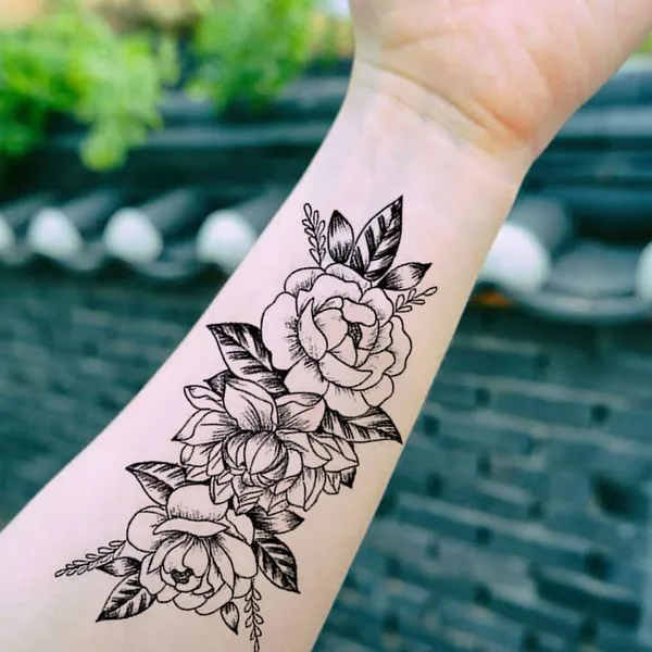 Black_Leaf_With_Rose_Waterproof_Temporary_Body_Tattoo_pack_of_2_