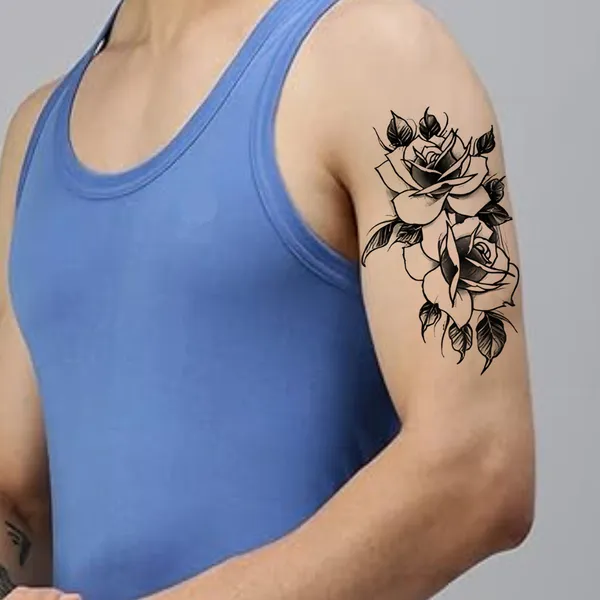 Black_Rose_Leaf_Temporary_Tattoo_pack_of_2