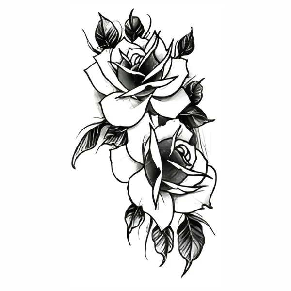 Black_Rose_Leaf_Temporary_Tattoo_pack_of_2