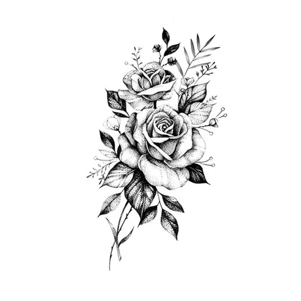 Black_Rose_With_Leaf_Tattoo_Waterproof_Temporary_Body_Tattoo_pack_of_2