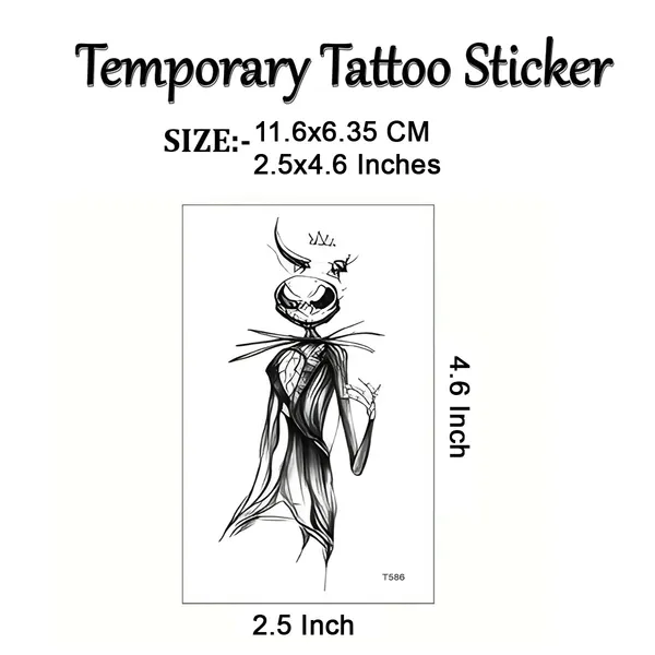 Black_Scare_Crow_Temporary_Tattoo_pack_of_2