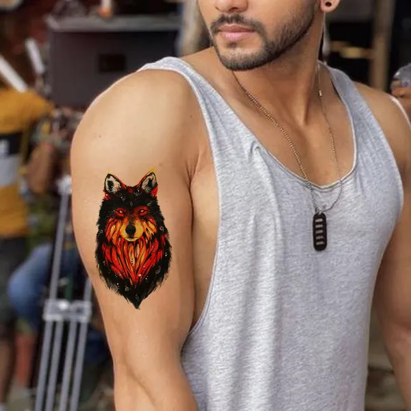 Black_Wolf_Danger_Wrist_Arm_Hand_Temporary_Tattoo_pack_of_2