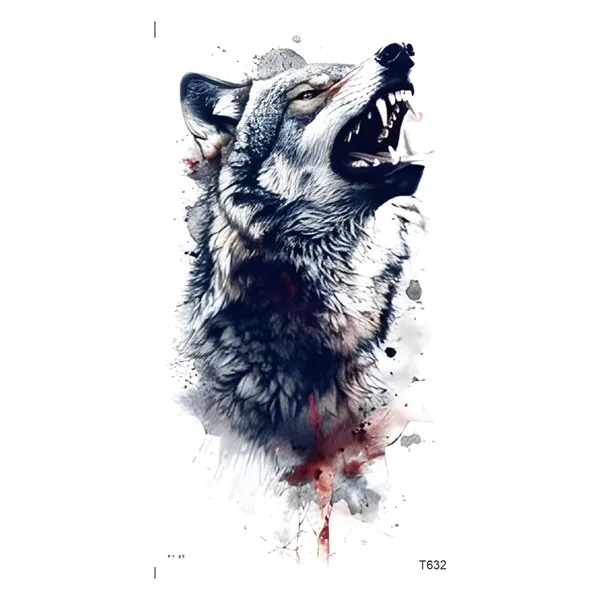 Black_Wolf_Roar_Temporary_Tattoo_pack_of_2