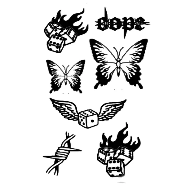 Butterfly_Dope_Design_Temporary_tattoo_pack_of_2_