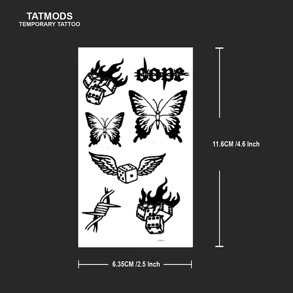 Butterfly_Dope_Design_Temporary_tattoo_pack_of_2_