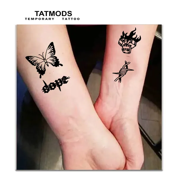 Butterfly_Dope_Design_Temporary_tattoo_pack_of_2_