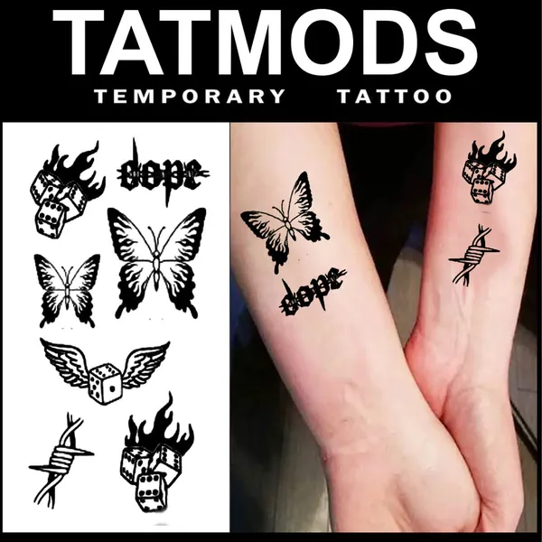 Butterfly_Dope_Design_Temporary_tattoo_pack_of_2_