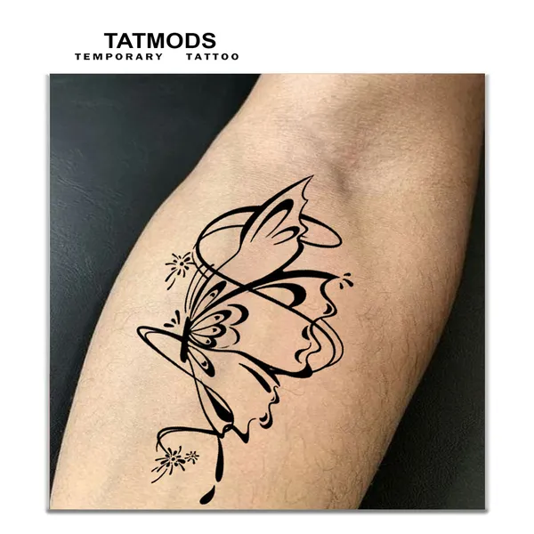 Butterfly_Line_Design_Temporary_tattoo_pack_Of_2