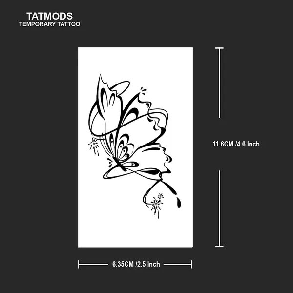 Butterfly_Line_Design_Temporary_tattoo_pack_Of_2