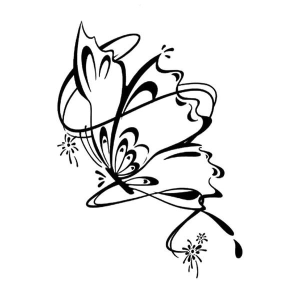 Butterfly_Line_Design_Temporary_tattoo_pack_Of_2