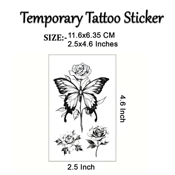 Butterfly_With_Rose_TemporaryTattoo__pack_of_2