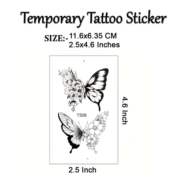 Butterfly_with_Flower_Temporary__pack__of_2