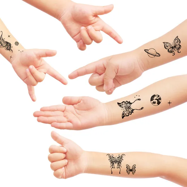 Butterfly_with_Planets_Temporary_Tattoo_pack_of_2