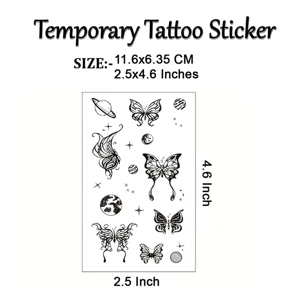Butterfly_with_Planets_Temporary_Tattoo_pack_of_2