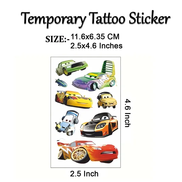 Cars_Cartoon_Set_Temporary_Tattoo_pack_of_2