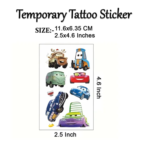 Cars_Toon_Set_Temporary_Tattoo_pack_of_2