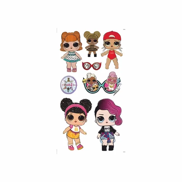 Cartoon_Dolls_Temporary_Tattoo_pack_of_2