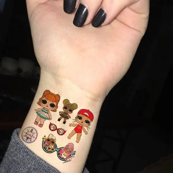 Cartoon_Dolls_Temporary_Tattoo_pack_of_2