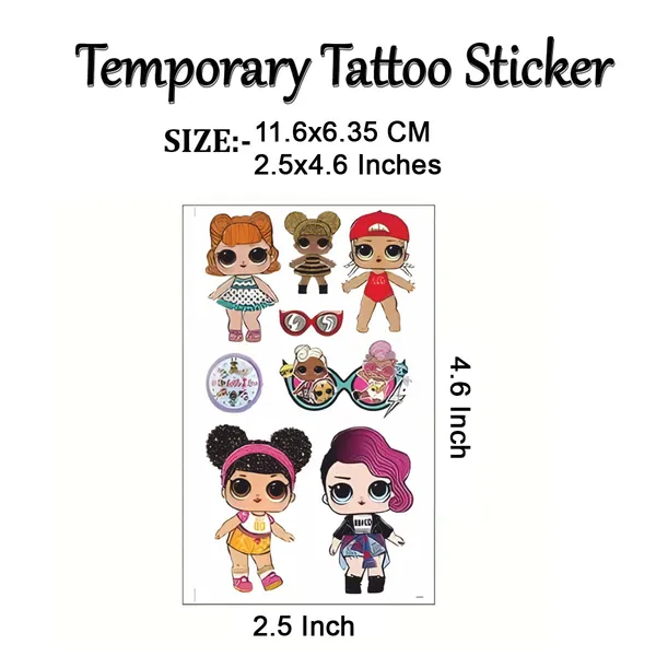 Cartoon_Dolls_Temporary_Tattoo_pack_of_2