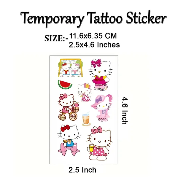 Cartoon_kawaii_Kitty_Temporary_Tattoo_pack_of_2