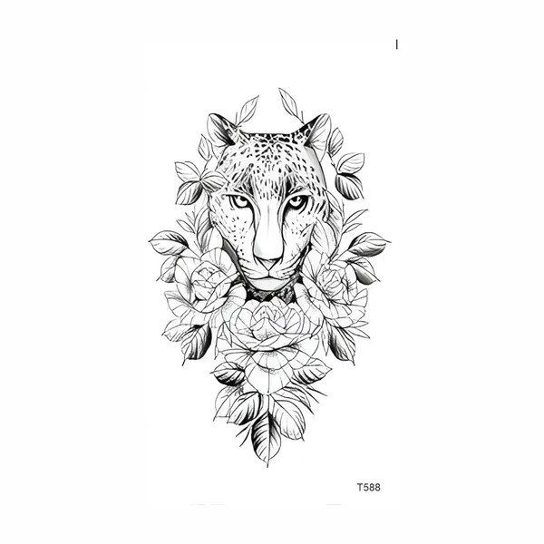 Chittah_Flower_Temporary_Tattoo_pack_of_2