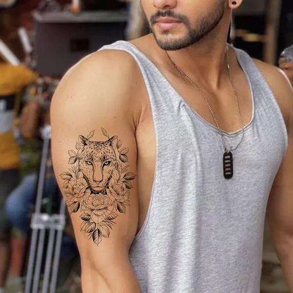 Chittah_Flower_Temporary_Tattoo_pack_of_2