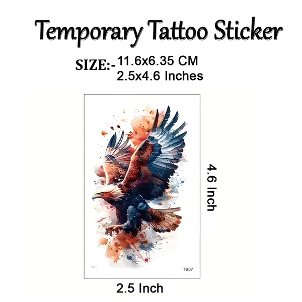 Colourful_Eagle_Temporary_Tattoo_pack_of_2