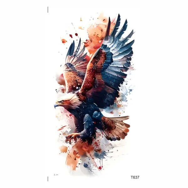 Colourful_Eagle_Temporary_Tattoo_pack_of_2