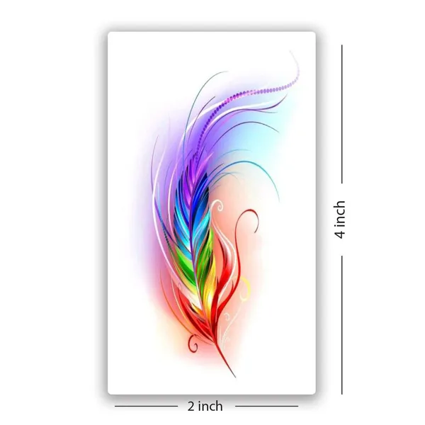 Colourful_Feather_Temporary_Tattoo_pack_of_2