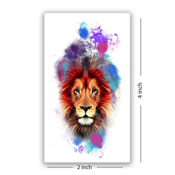 Colourful_Lion_Temporary_Tattoo_