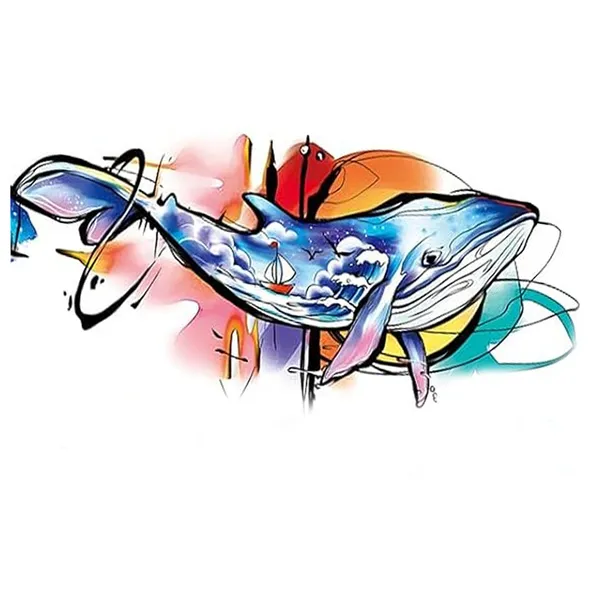Colourful_Whale_Good_Vibes_Temporary_Tattoo