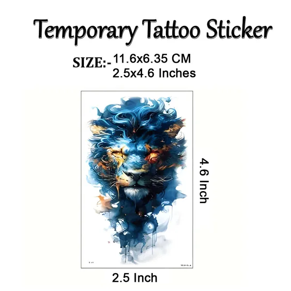 Cosmic_Lion_God_Temporary_Tattoo_pack_of_2