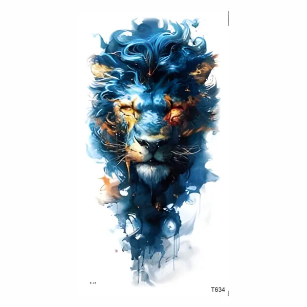 Cosmic_Lion_God_Temporary_Tattoo_pack_of_2