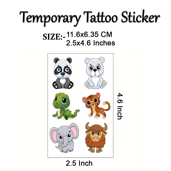 Cute_Animals_Set_Temporary_Tattoo_pack_of_2