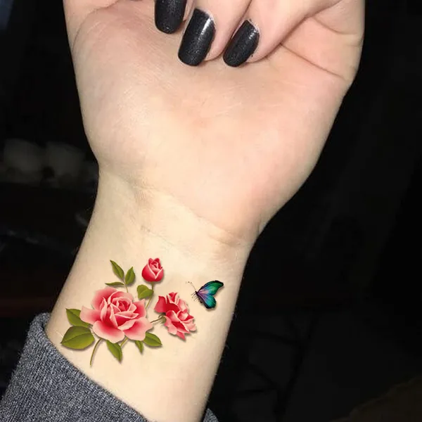 Dark_Desire_Honeymoon_Hot_Rose_Butterfly_Design_Temporary_Tattoo_pack_of_2
