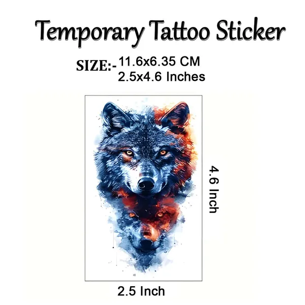 Dark_Wolf_Scary_Temporary_Tattoo_pack_of_2