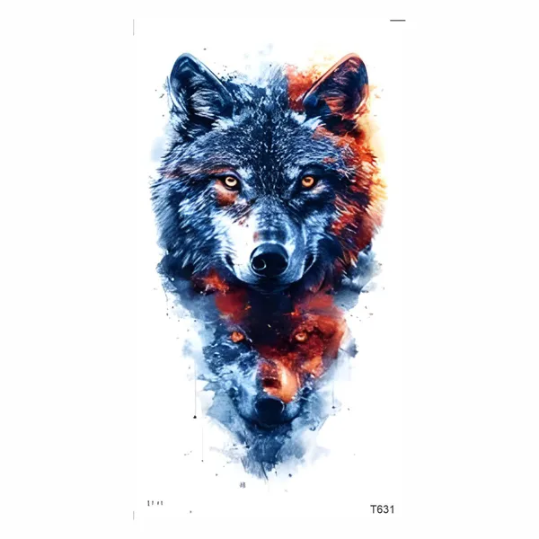 Dark_Wolf_Scary_Temporary_Tattoo_pack_of_2