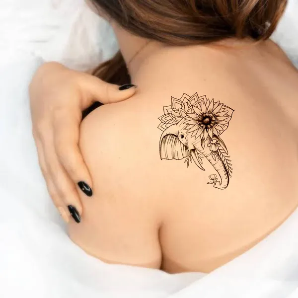 Elephant_Flower_Temporary_Tattoo_pack_of_2