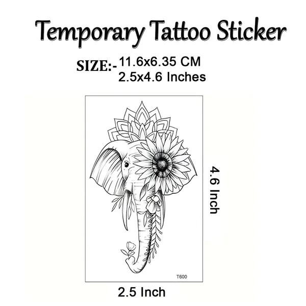Elephant_Flower_Temporary_Tattoo_pack_of_2